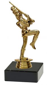 M34302 Karneval Pokal-Figur mit Marmorsockel inkl. Beschriftung | 17,2 cm