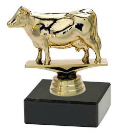 M34322 Kuh Pokal-Figur mit Marmorsockel inkl. Beschriftung | 11,0 cm
