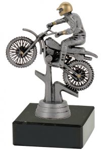 M34332 Motocross Pokal-Figur mit Marmorsockel inkl. Beschriftung | 13,4 cm