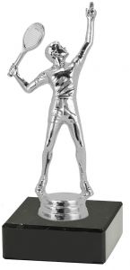 M34602 Tennis (Herren) Pokal-Figur mit Marmorsockel inkl. Beschriftung | 17,5 cm
