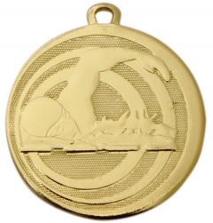 ME.091 Schwimmer Medaille 45 mm Ø inkl. Band / Kordel | montiert