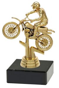 M34328 Motocross Pokal-Figur mit Marmorsockel inkl. Beschriftung | 13,4 cm