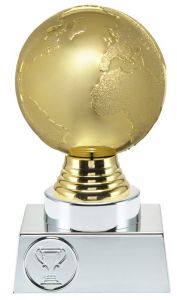 N30.02.501 Globus - Welt Pokale inkl. Emblem u. Beschriftung | 3 Größen