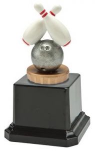 N78.FX040 Bowling - Kegler Pokalfigur inkl. Beschriftung | 12,5 cm