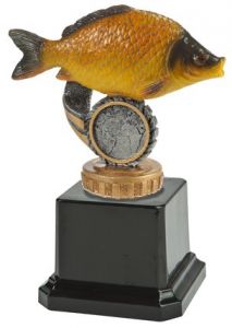 N78.FX085 Fisch - Angelsport Pokalfigur inkl. Beschriftung | 12,5 cm