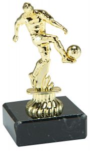 MP201 Fussball Figur gold - silber mit Marmorsockel 13,3 cm | montiert