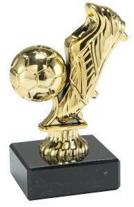 SMP205 Fussball Figur gold - silber mit Marmorsockel 11,0 cm | unmontiert