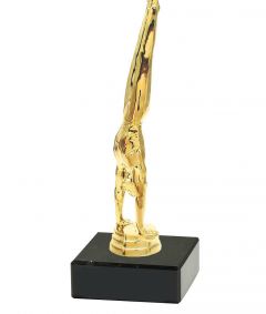 M34588 Turnen - Turner Pokal-Figur mit Marmorsockel inkl. Beschriftung | 19,5 cm