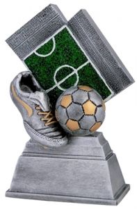 RE.007 Fussball Kunstharz-Pokal Heilbronn inkl. Beschriftung | 12,0 cm