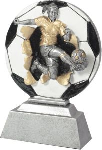 RE.070 Fussball - Damen Pokalfigur Krefeld inkl. Beschriftung | 3 Größen