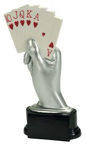 39127 Skat - Poker Pokalfigur inkl. Gravur | 20,0 cm