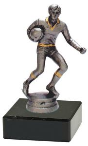 M34417 Rugby Pokal-Figur mit Marmorsockel inkl. Beschriftung | 13,4 cm