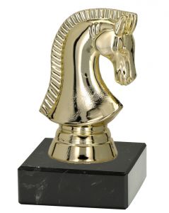 M164 Schach - Springer  Pokal-Figur mit Marmorsockel inkl. Gravur |  9,0 cm