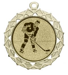 DI7003.313 Eishockey Medaille 70 mm Ø inkl. Band / Kordel | montiert
