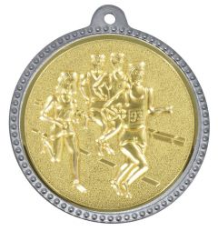 SME.030 Läufer Medaillen 56 mm Ø inkl. Band / Kordel | montiert