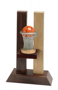 H330FX029 Basketball Holz-Pokal inkl. Beschriftung | 3 Größen