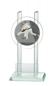 W140.004 Judo Glaspokal/trophäe inkl. Beschriftung | 3 Größen