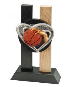 H340.2511 Basketball Holz-Pokal inkl. Beschriftung | 3 Größen