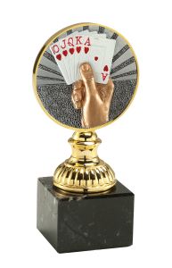 P100.01BL44 Skat - Poker Pokaleständer inkl. Beschriftung | Serie 3 Stck.
