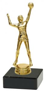 M34634 Volleyball - Herren Pokal-Figur mit Marmorsockel inkl. Beschriftung | 17,6 cm