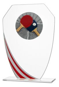 W190.08FG Glaspokal mit Kunstharz-Emblem inkl. Beschriftung | 3 Größen