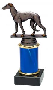 9.09.34428 Windhund Pokal Trophäe inkl. Beschriftung | 17,2 cm
