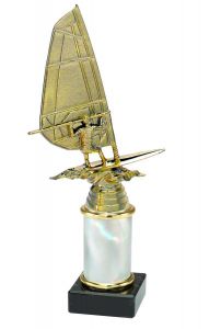9.02.34508 Windsurfer Pokal Trophäe inkl. Beschriftung | 24,3 cm