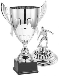 X460.02DF Fussball Pokale mit Deckelfigur inkl.  Beschriftung | 3 Größen