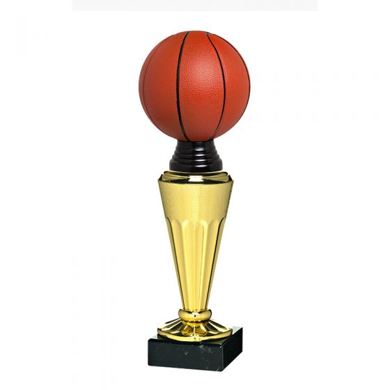 Beschriftung Basketball-Pokal in Gold mit Figur "Basketball" in 3 Grössen inkl 